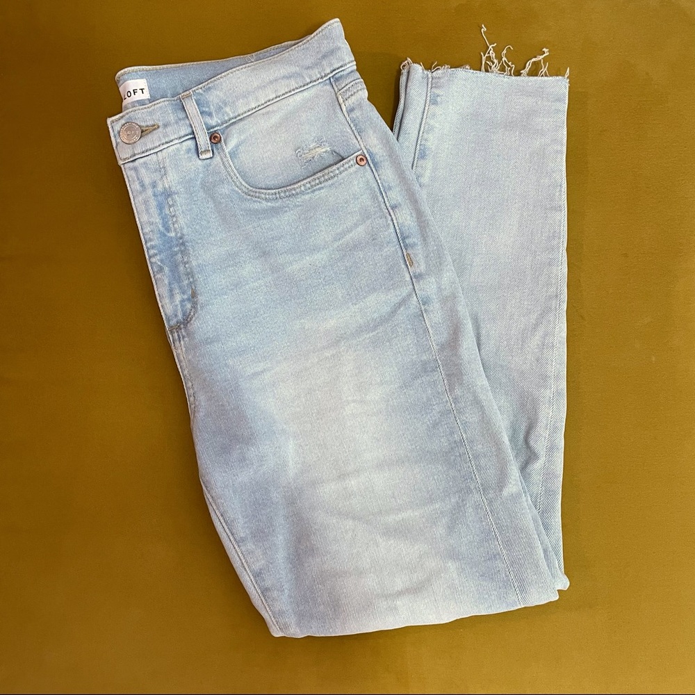 Loft High Waist Skinny Ankle Jeans
